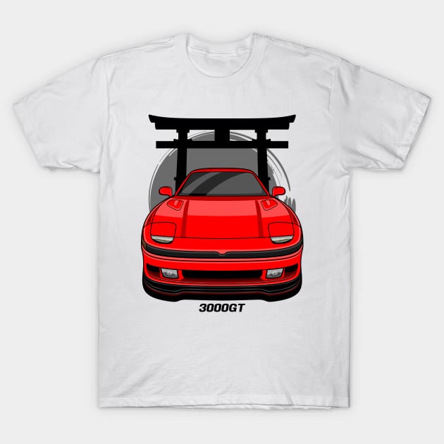 Red 3KGT T-Shirt by turboosted